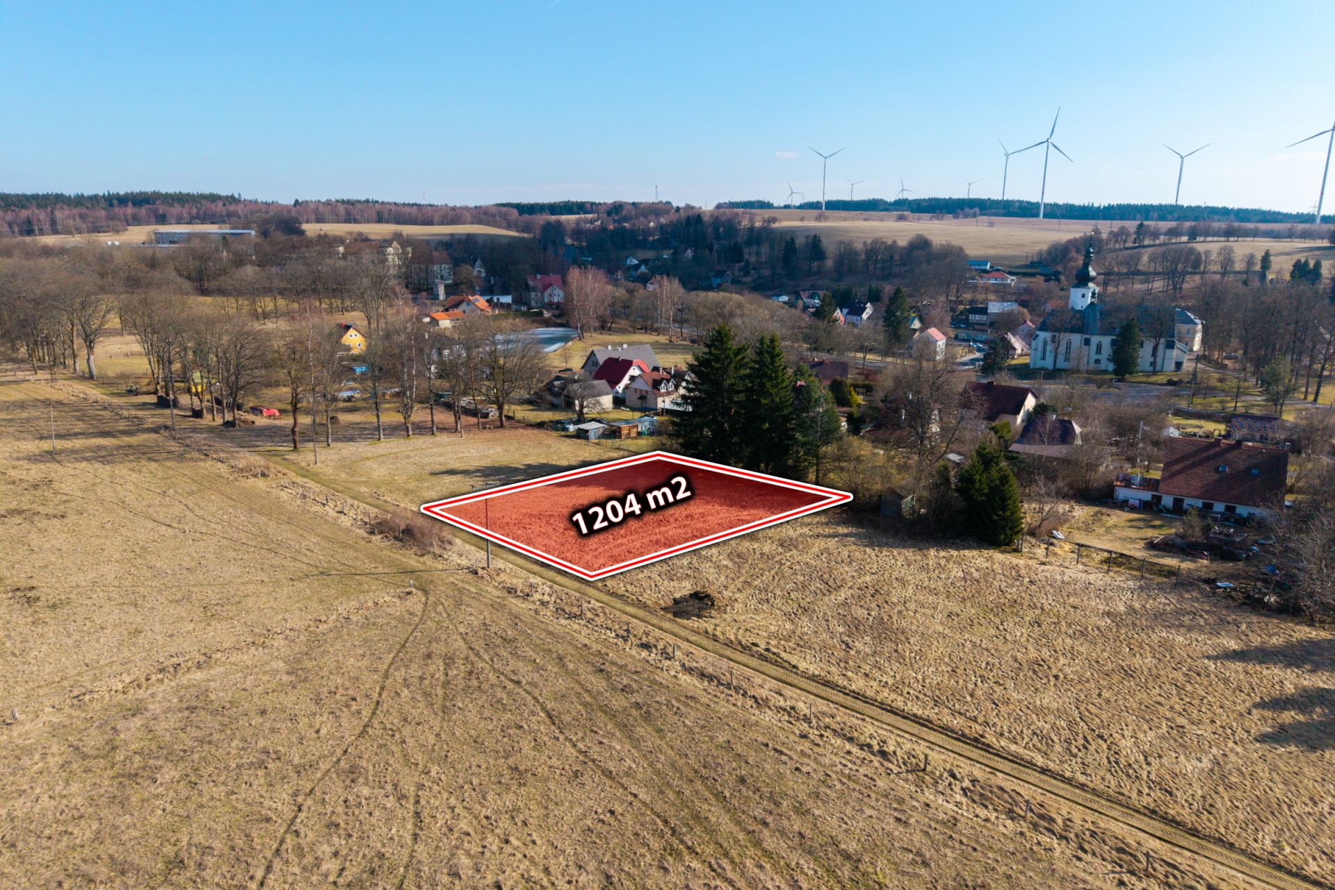 Pozemek k bydlení, 1204 m2, Jindřichovice