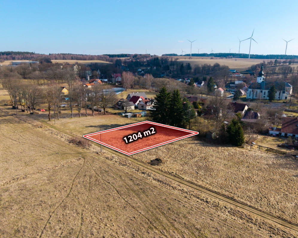 Pozemek k bydlení, 1204 m2, Jindřichovice